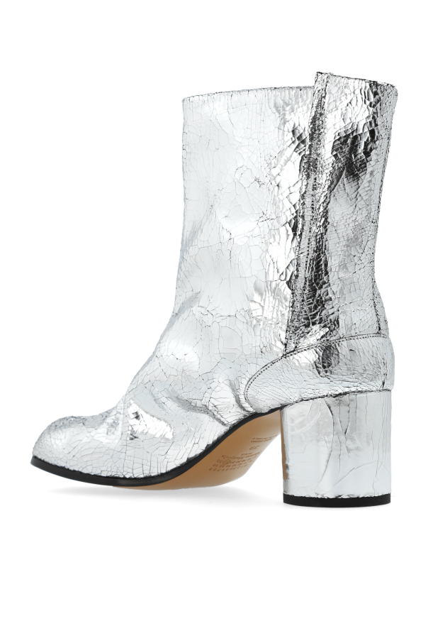 Silver Leather `Tabi` boots Maison Margiela - Vitkac AS